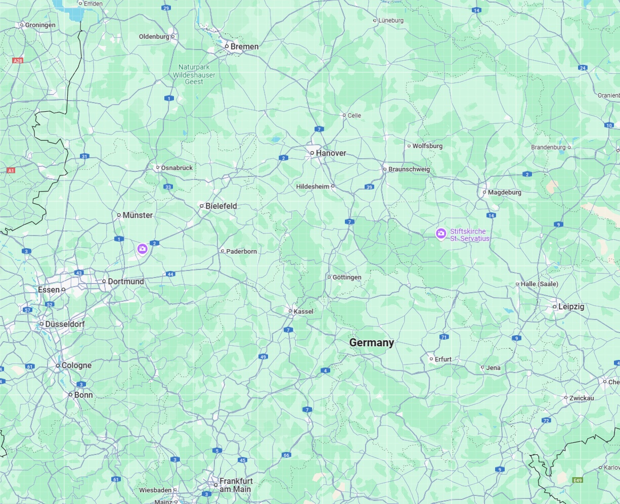 Anreise von Leipzig Zu Herne Über via A38 and A44