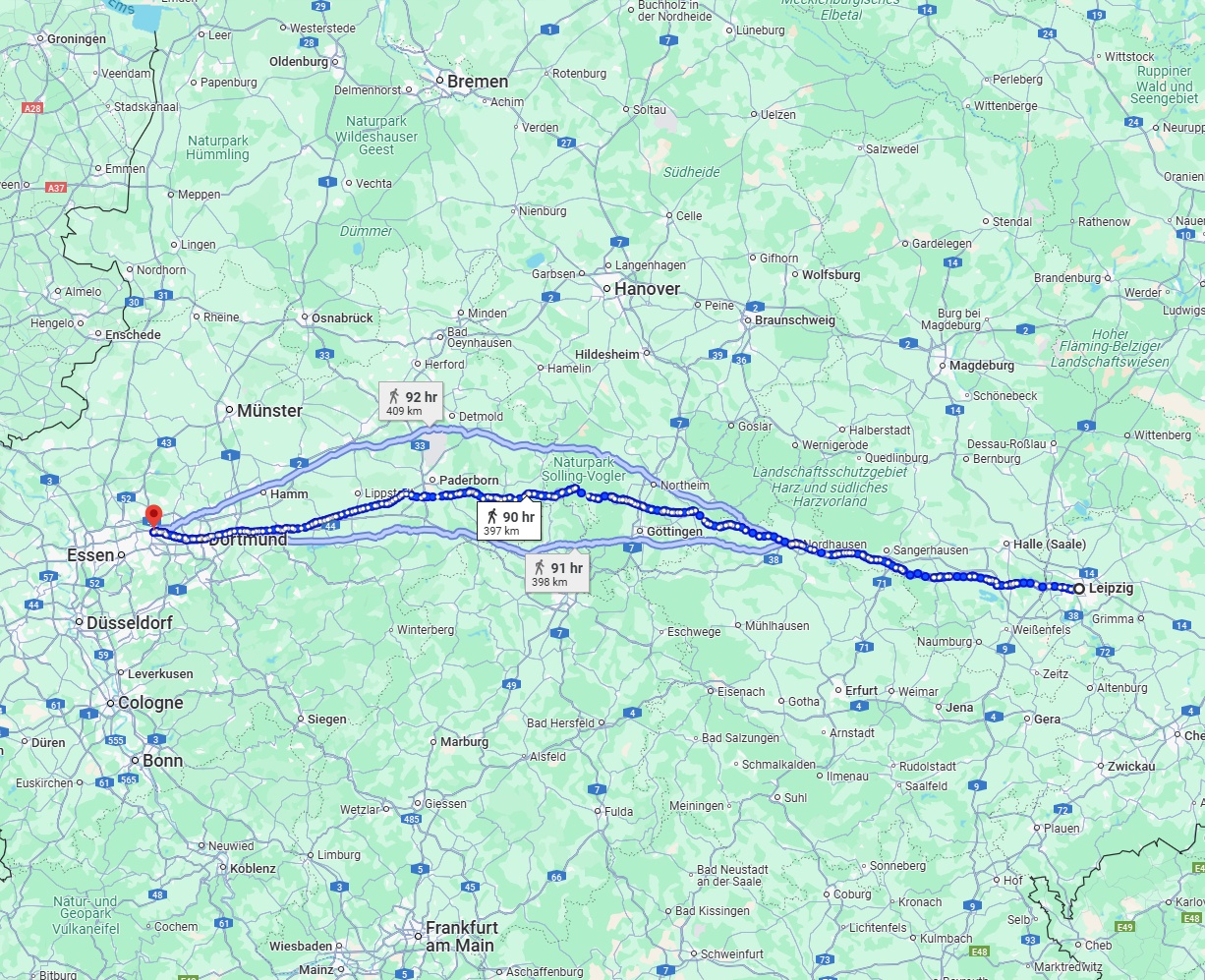 Anreise von Leipzig Zu Herne Über 