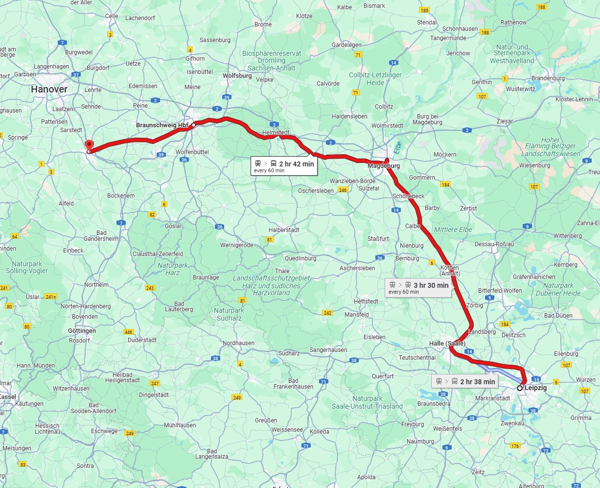 Anreise von Leipzig Zu Hildesheim Über 