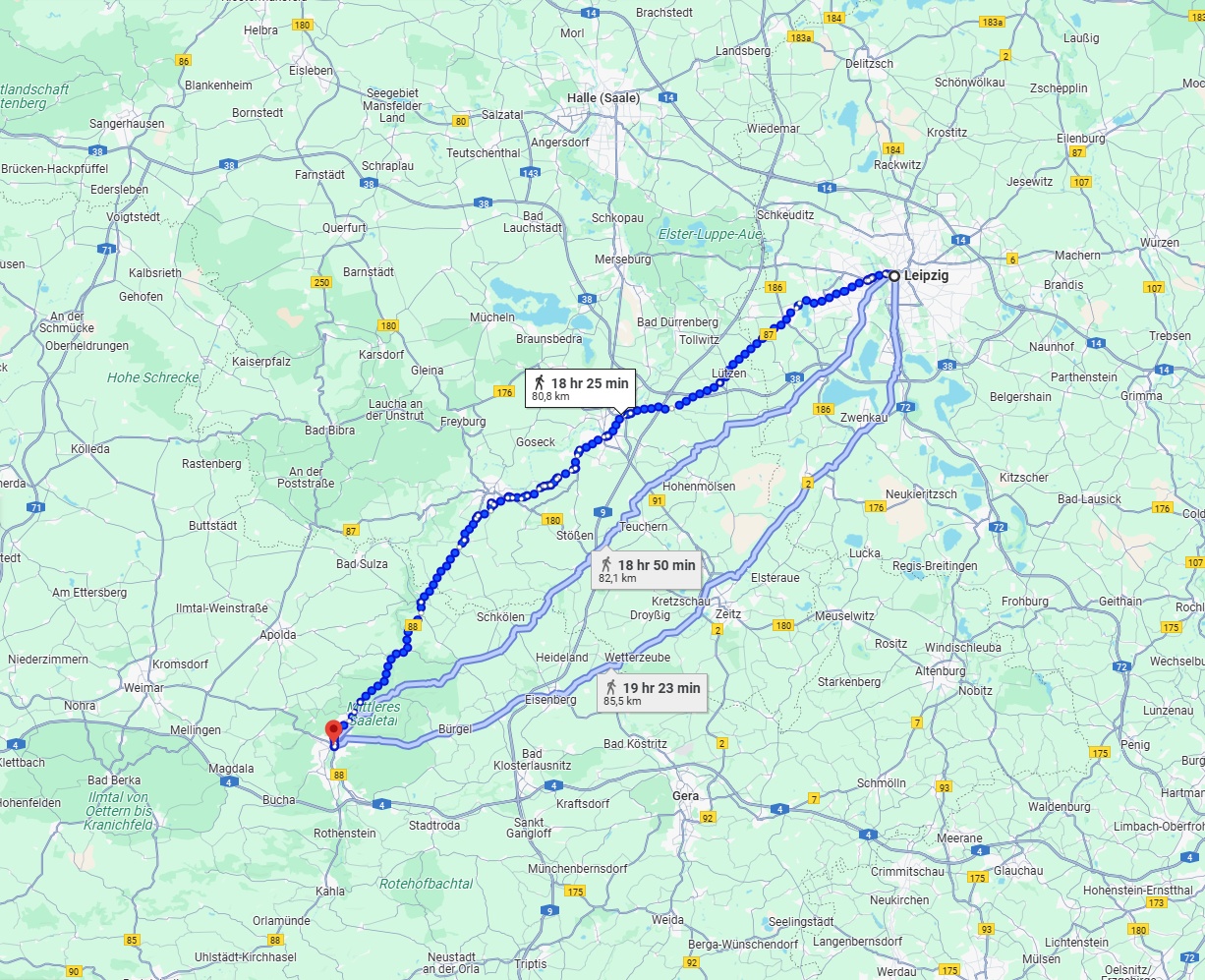 Anreise von Leipzig Zu Jena Über 
