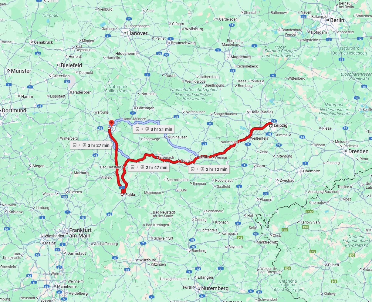 Anreise von Leipzig Zu Kassel Über 