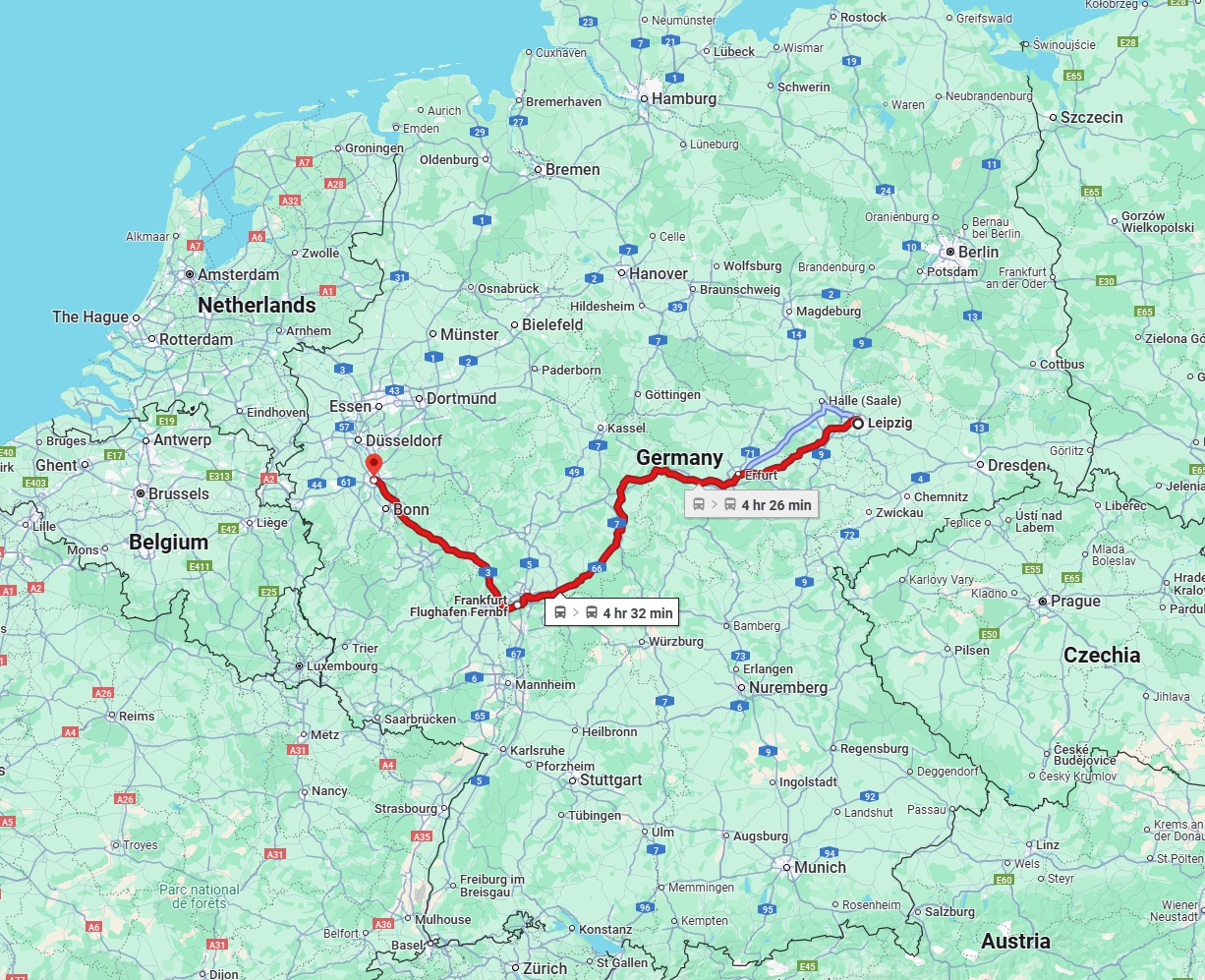 Anreise von Leipzig Zu Köln Über 
