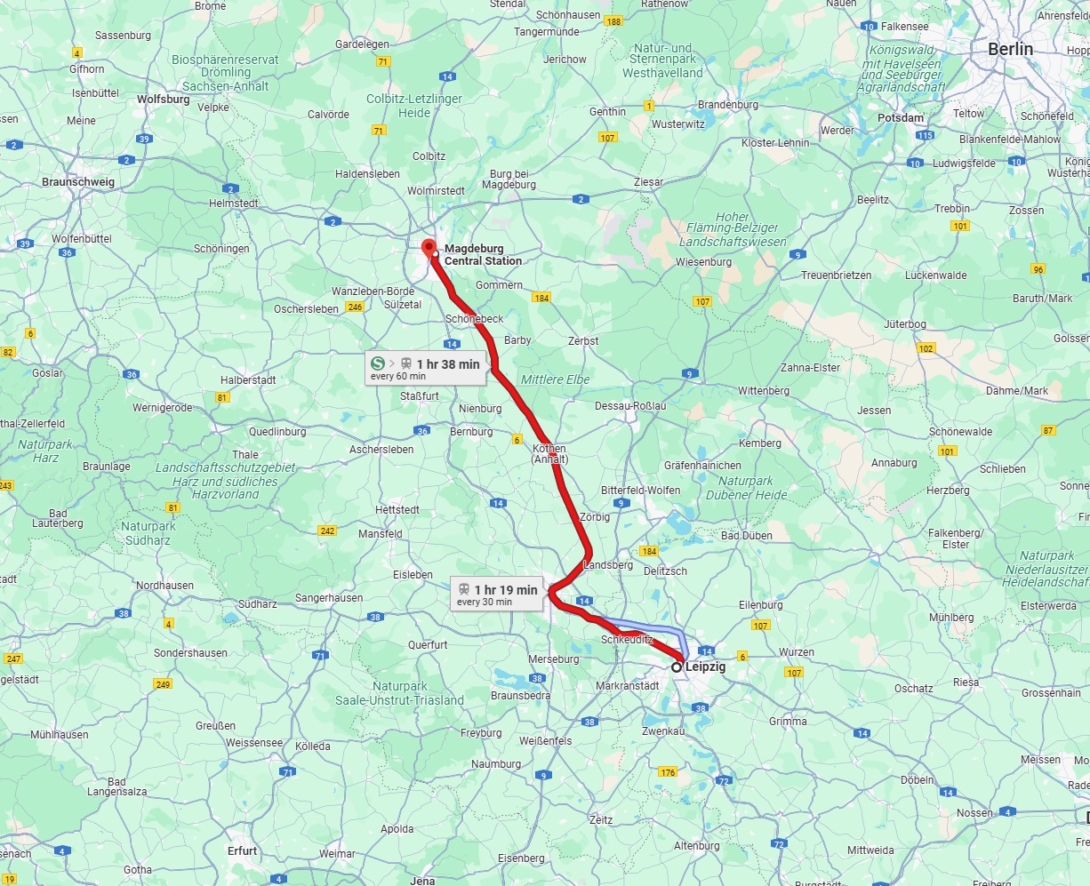Anreise von Leipzig Zu Magdeburg Über 