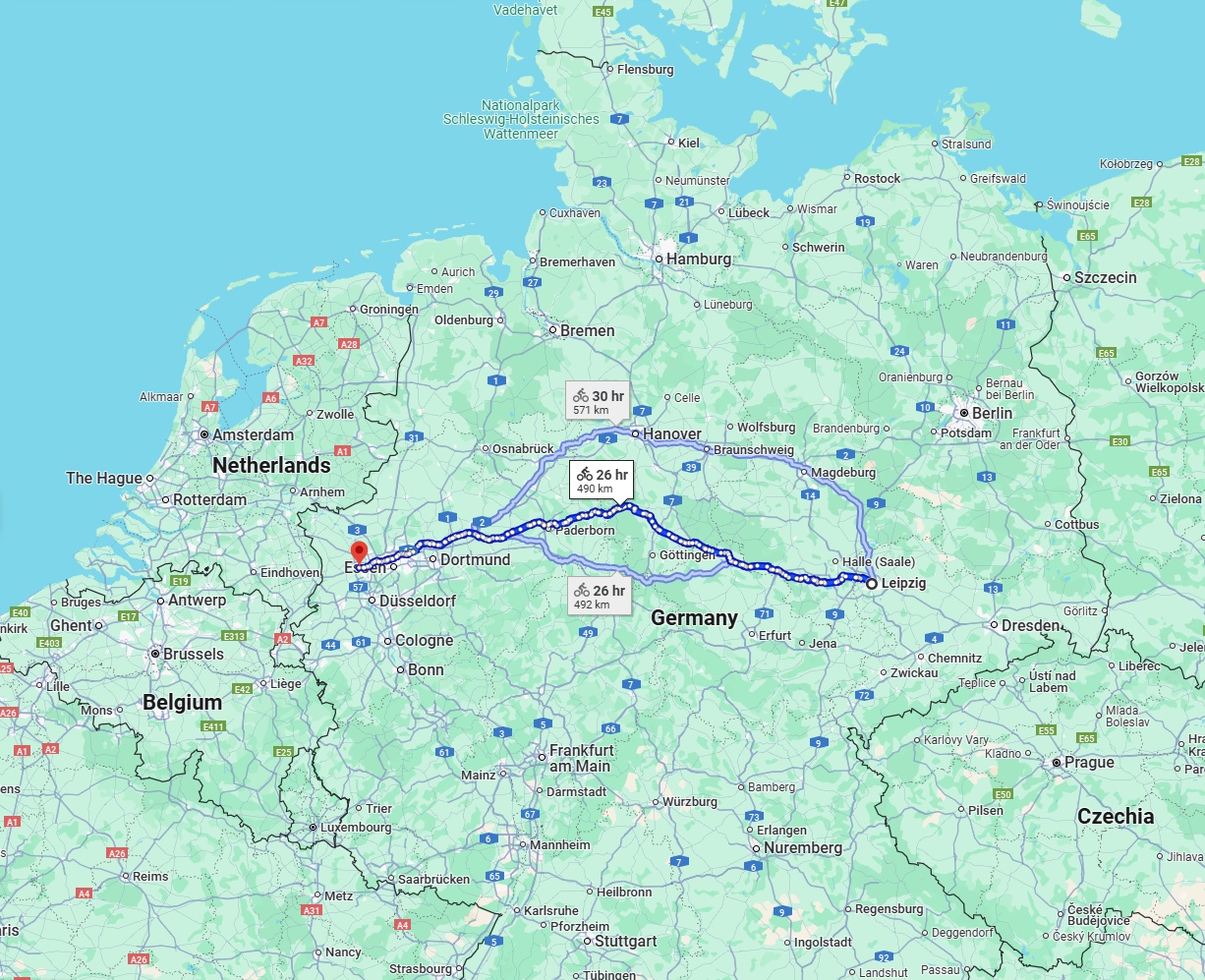 Anreise von Leipzig Zu Moers Über 