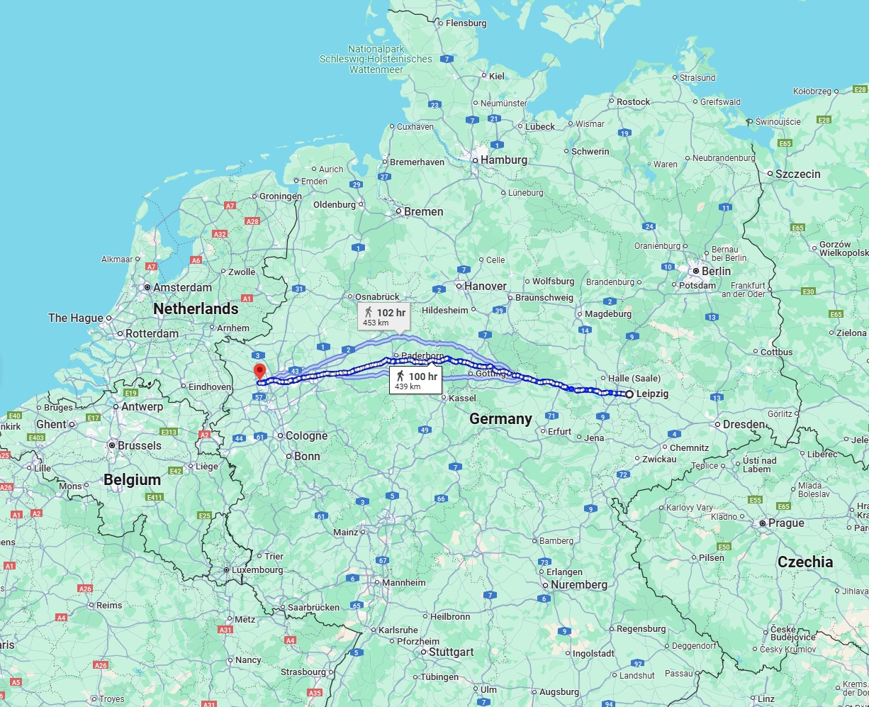 Anreise von Leipzig Zu Moers Über 