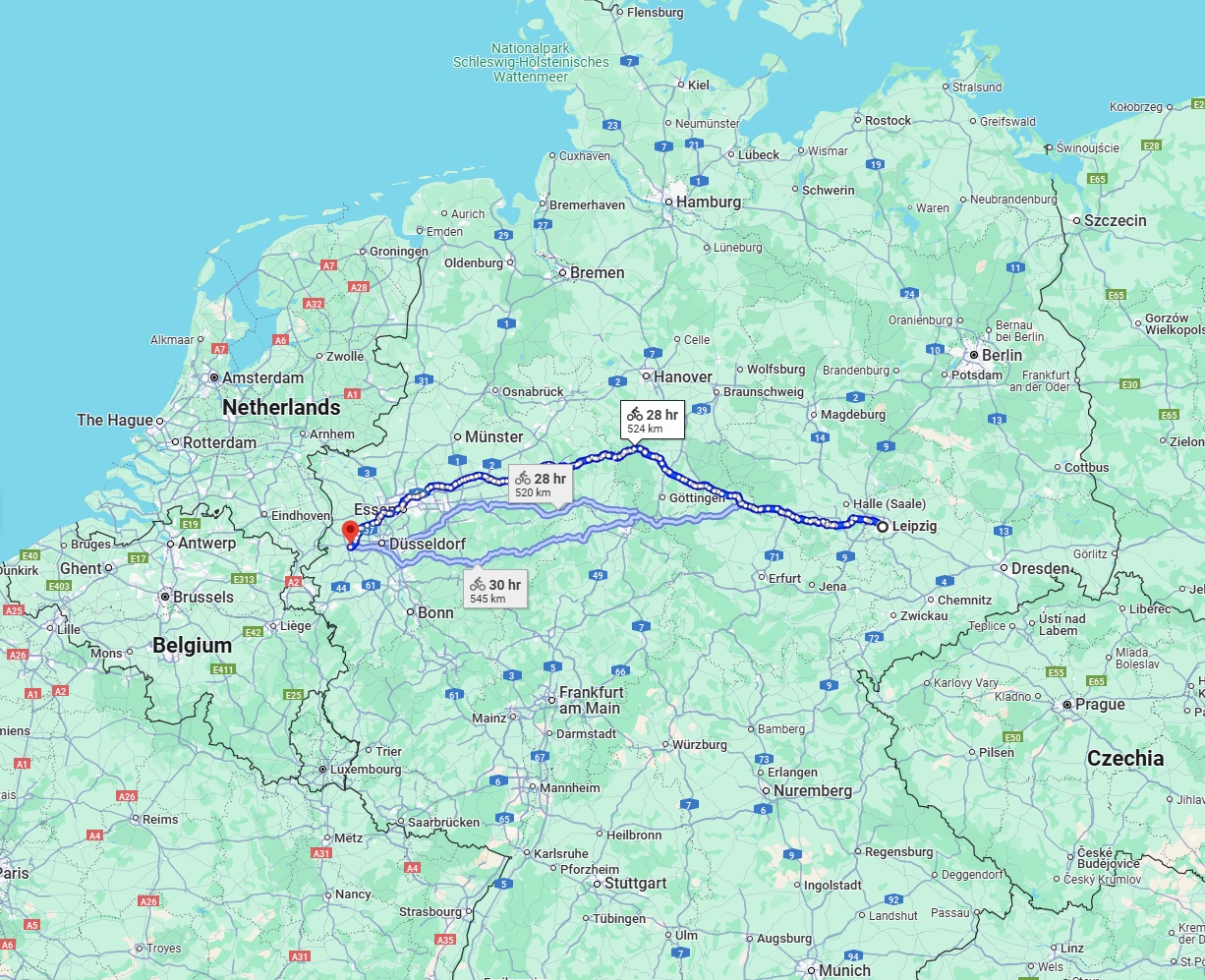 Anreise von Leipzig Zu Mönchengladbach Über 