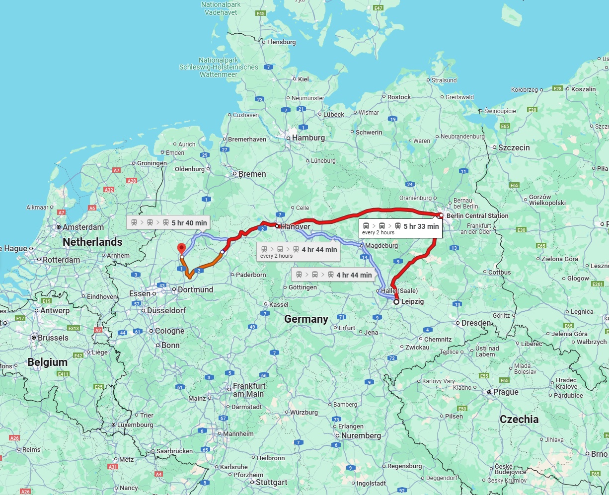 Anreise von Leipzig Zu Münster Über 