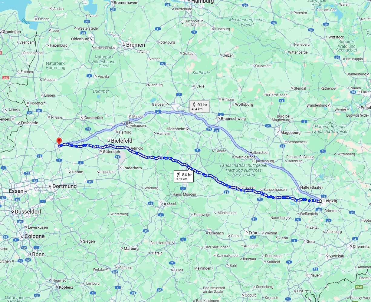 Anreise von Leipzig Zu Münster Über 