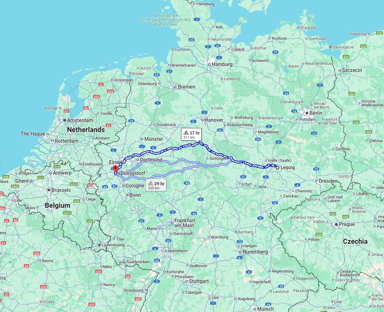 Anreise von Leipzig Zu Neuss Über 