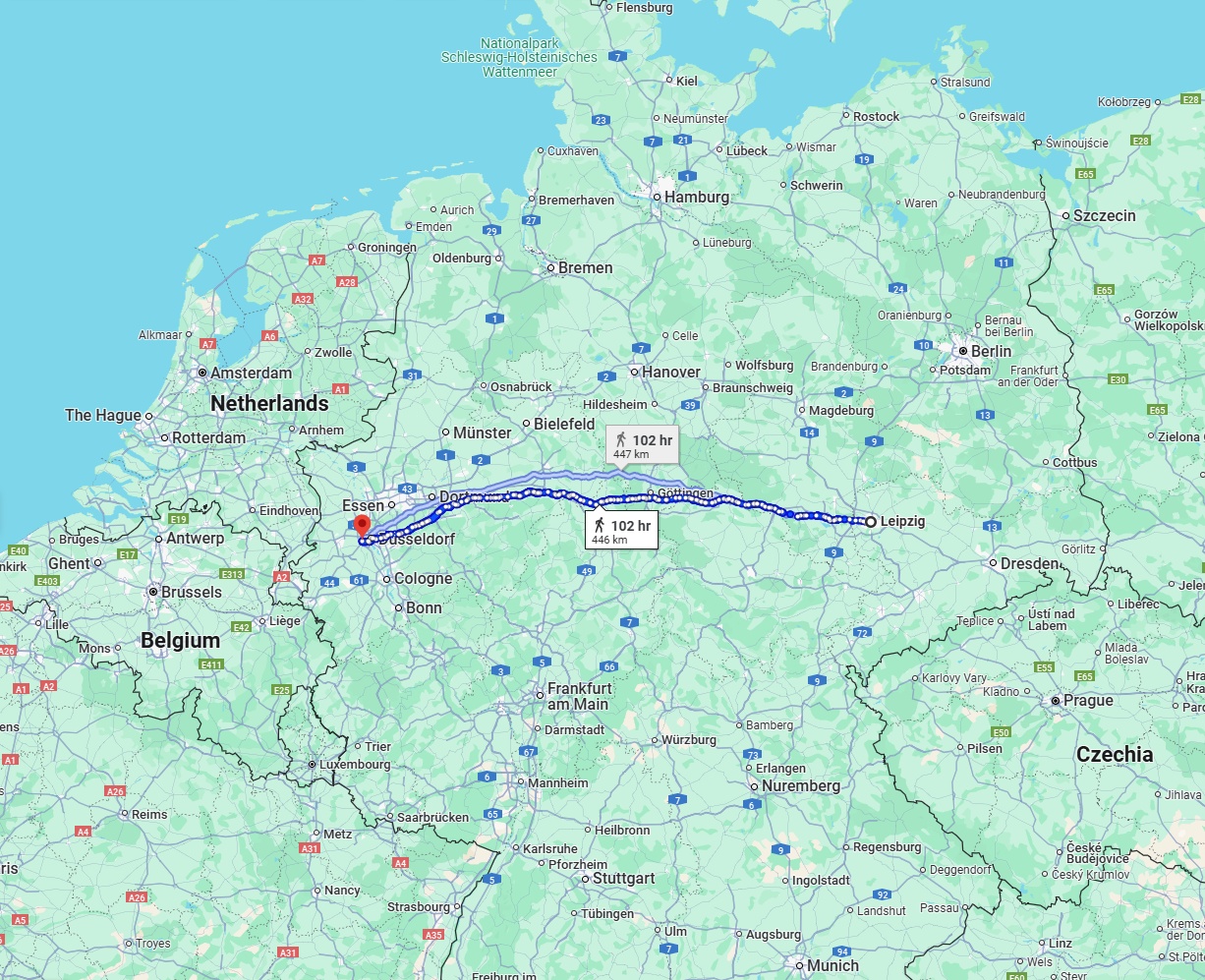Anreise von Leipzig Zu Neuss Über 