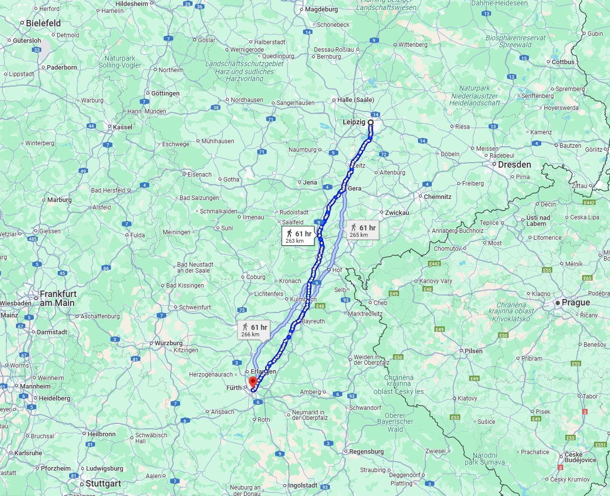 Anreise von Leipzig Zu Nürnberg Über 