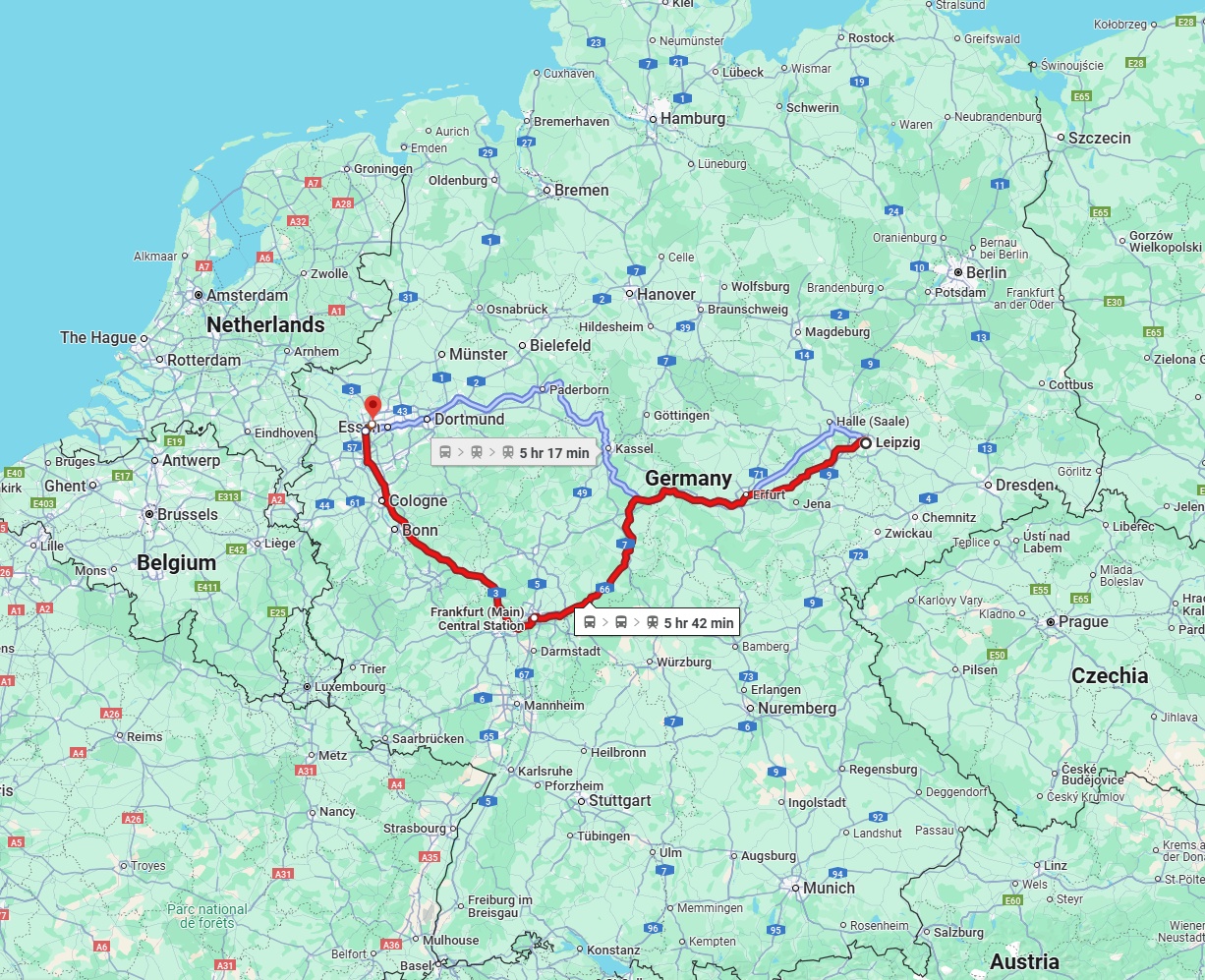 Anreise von Leipzig Zu Oberhausen Über 