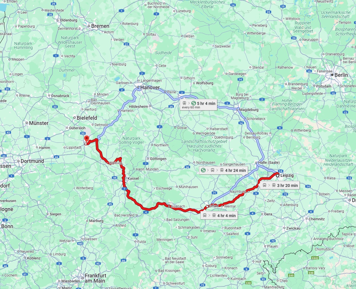 Anreise von Leipzig Zu Paderborn Über 