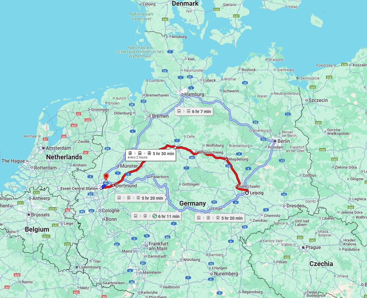 Anreise von Leipzig Zu Recklinghausen Über 