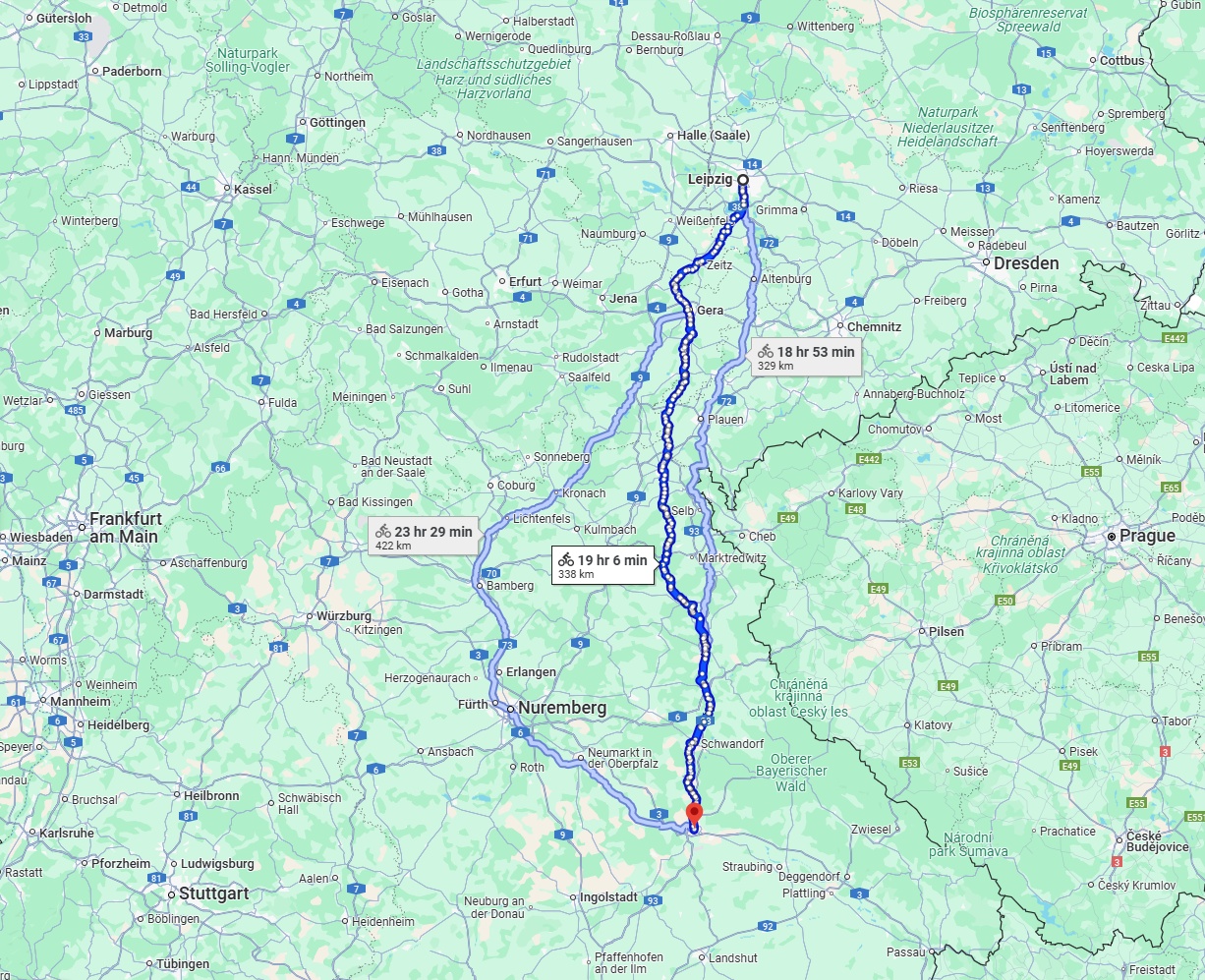 Anreise von Leipzig Zu Regensburg Über 