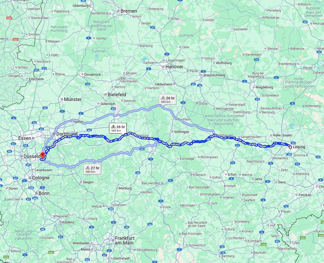 Anreise von Leipzig Zu Remscheid Über 