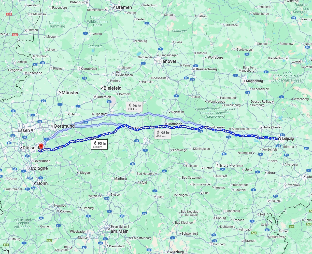 Anreise von Leipzig Zu Remscheid Über 
