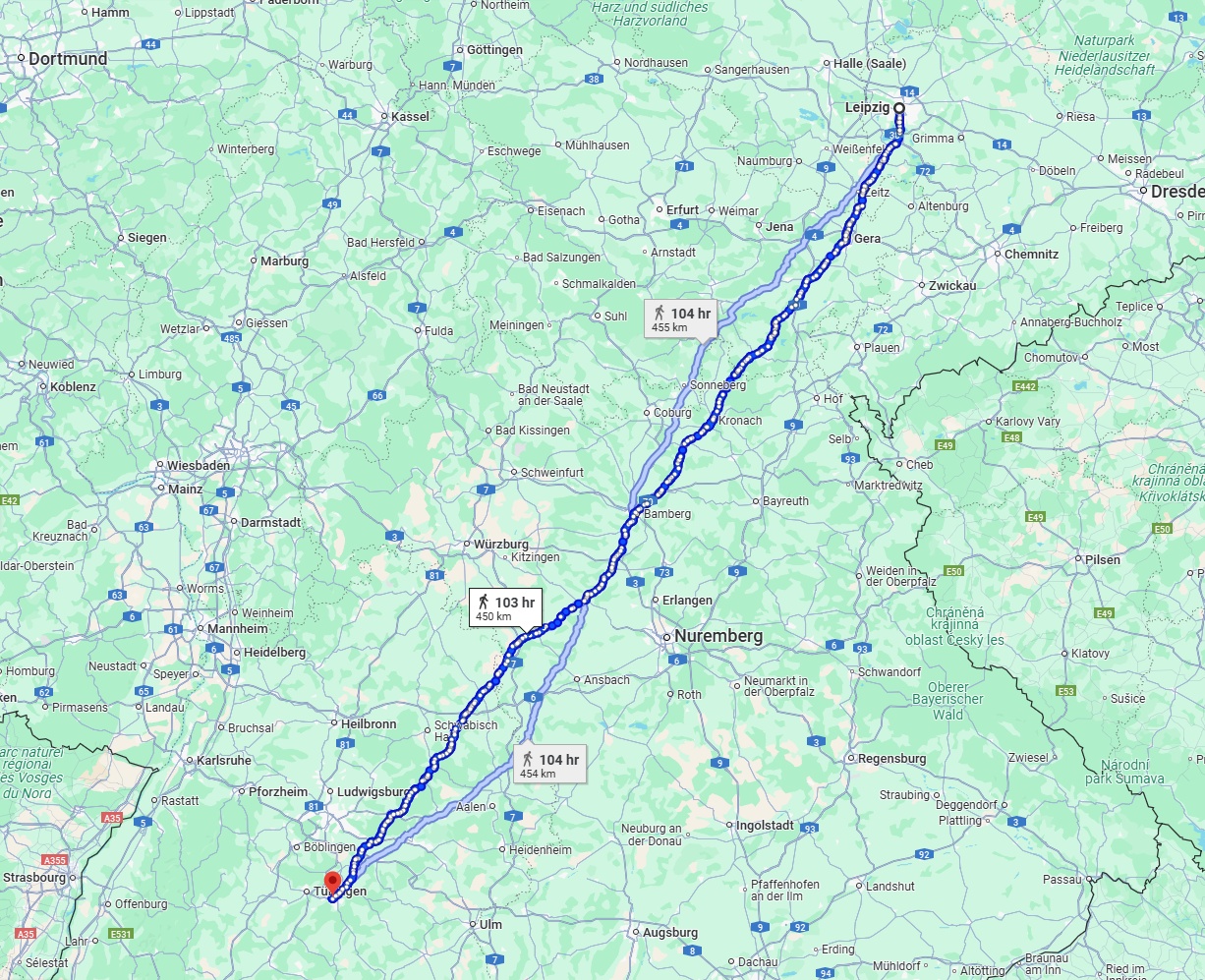 Anreise von Leipzig Zu Reutlingen Über 