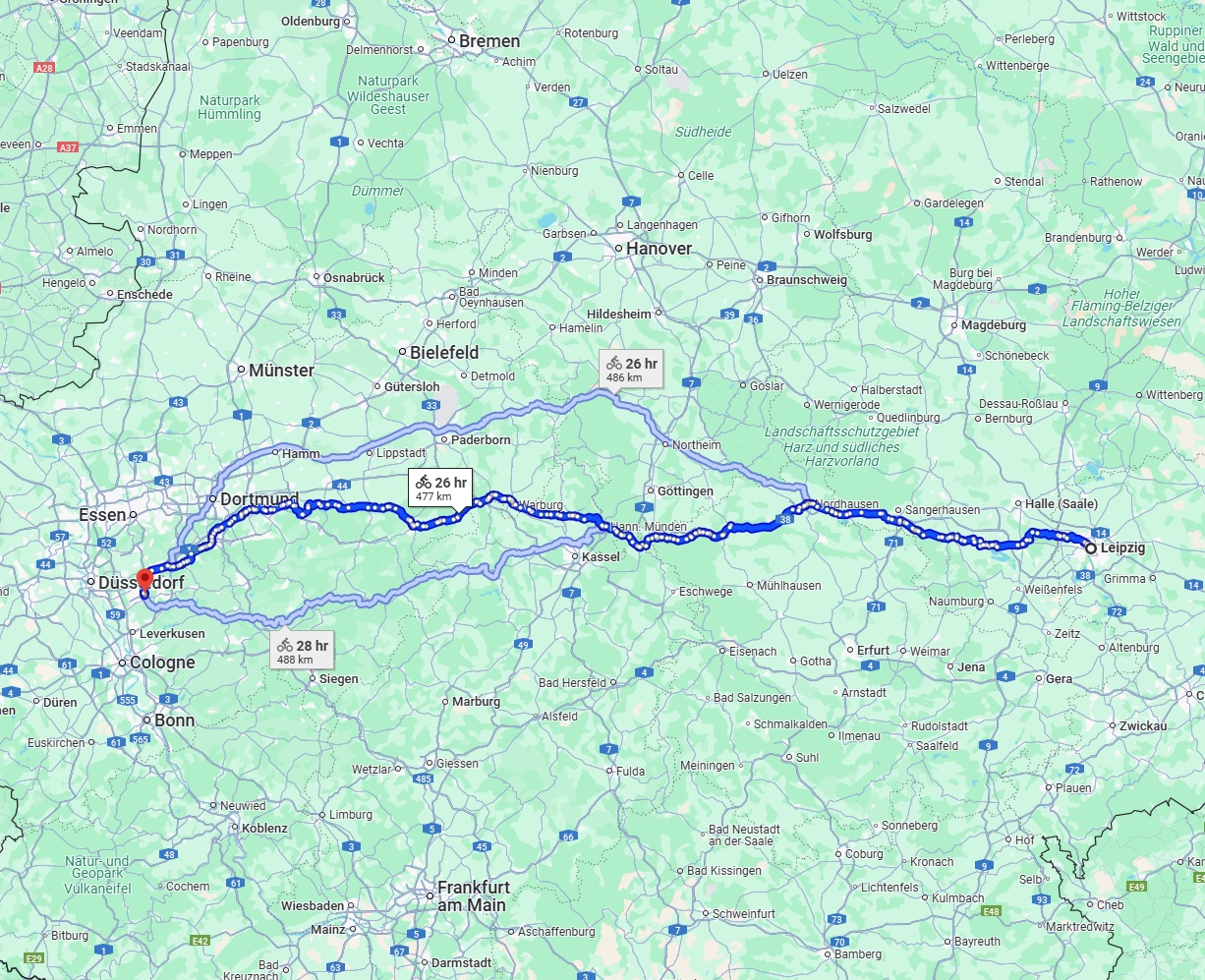 Anreise von Leipzig Zu Solingen Über 