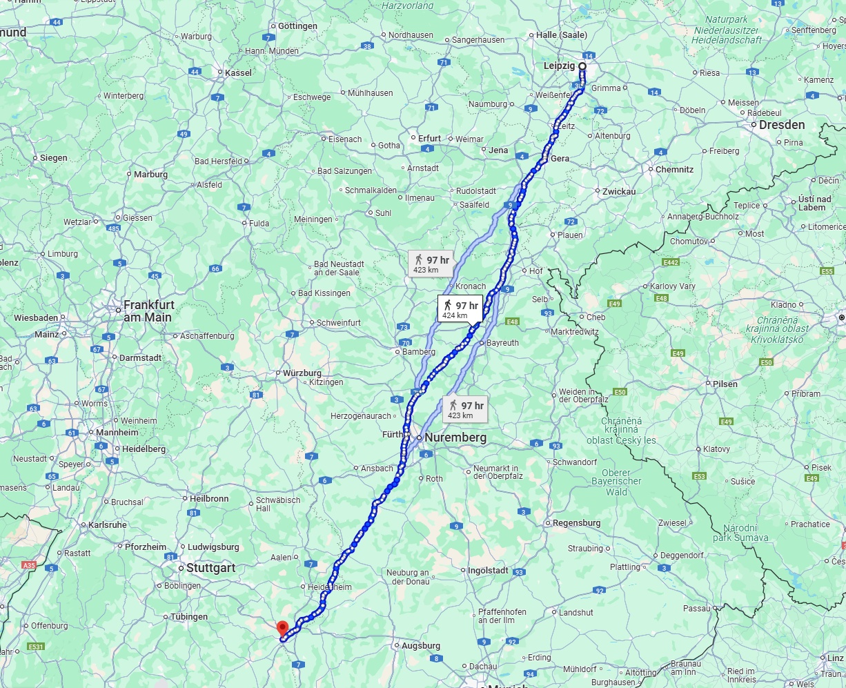Anreise von Leipzig Zu Ulm Über 