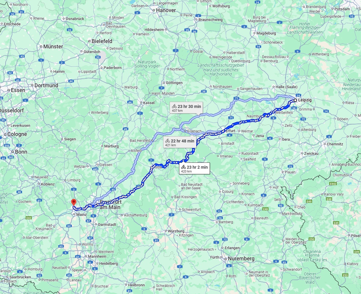 Anreise von Leipzig Zu Wiesbaden Über 