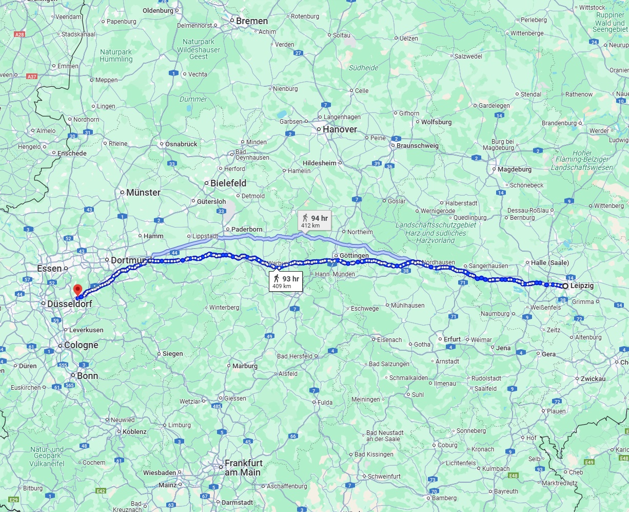 Anreise von Leipzig Zu Wuppertal Über 