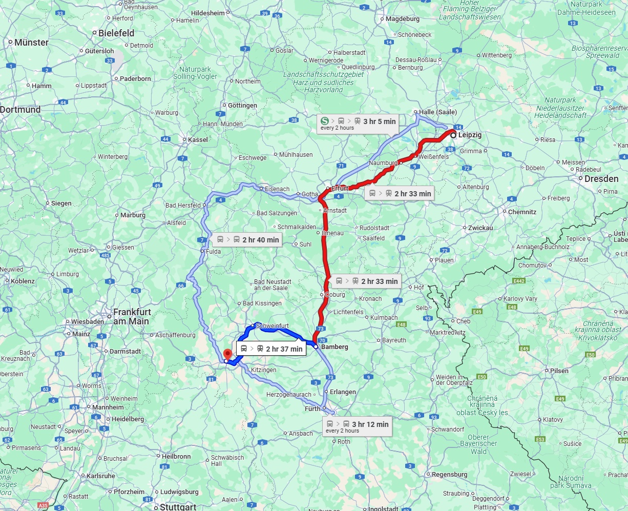 Anreise von Leipzig Zu Würzburg Über 