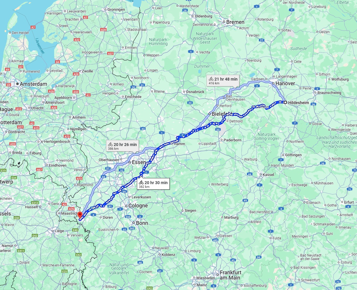 Anreise von Hildesheim Zu Aachen Über 