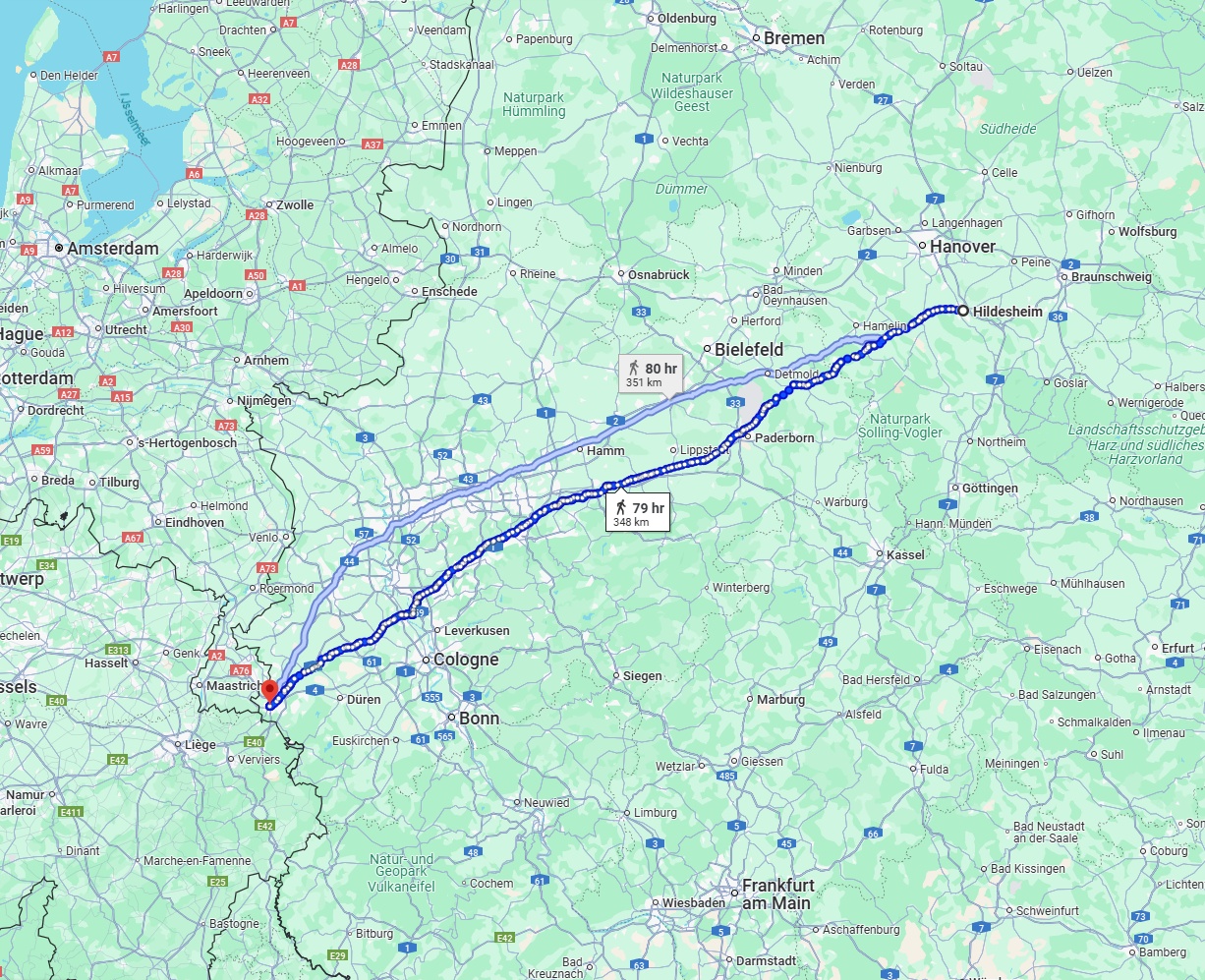 Anreise von Hildesheim Zu Aachen Über 