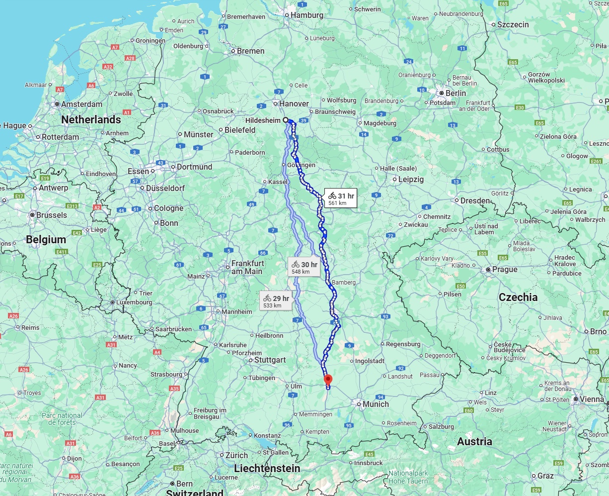 Anreise von Hildesheim Zu Augsburg Über 