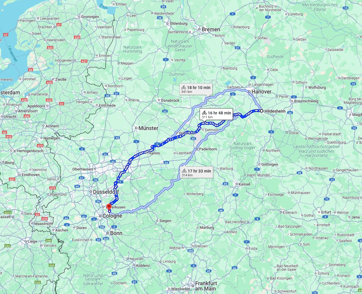 Anreise von Hildesheim Zu Bergisch Gladbach Über 