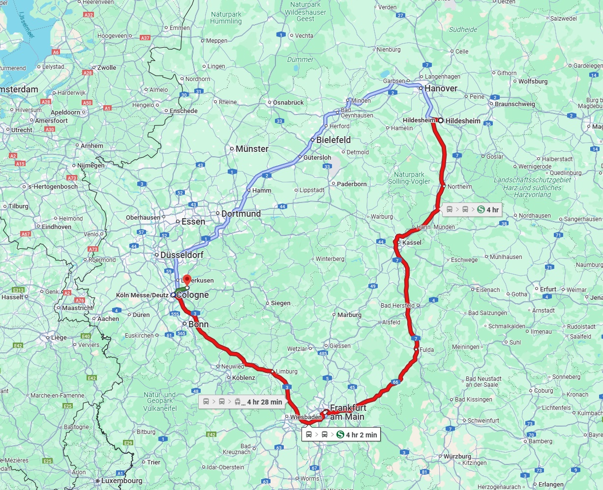 Anreise von Hildesheim Zu Bergisch Gladbach Über 