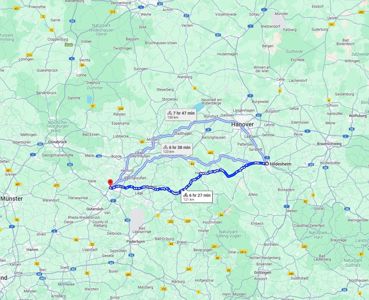 Anreise von Hildesheim Zu Bielefeld Über 