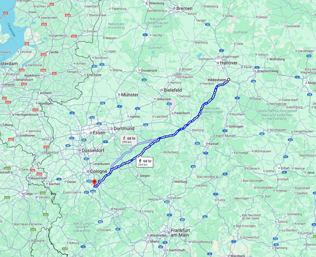 Anreise von Hildesheim Zu Bonn Über 