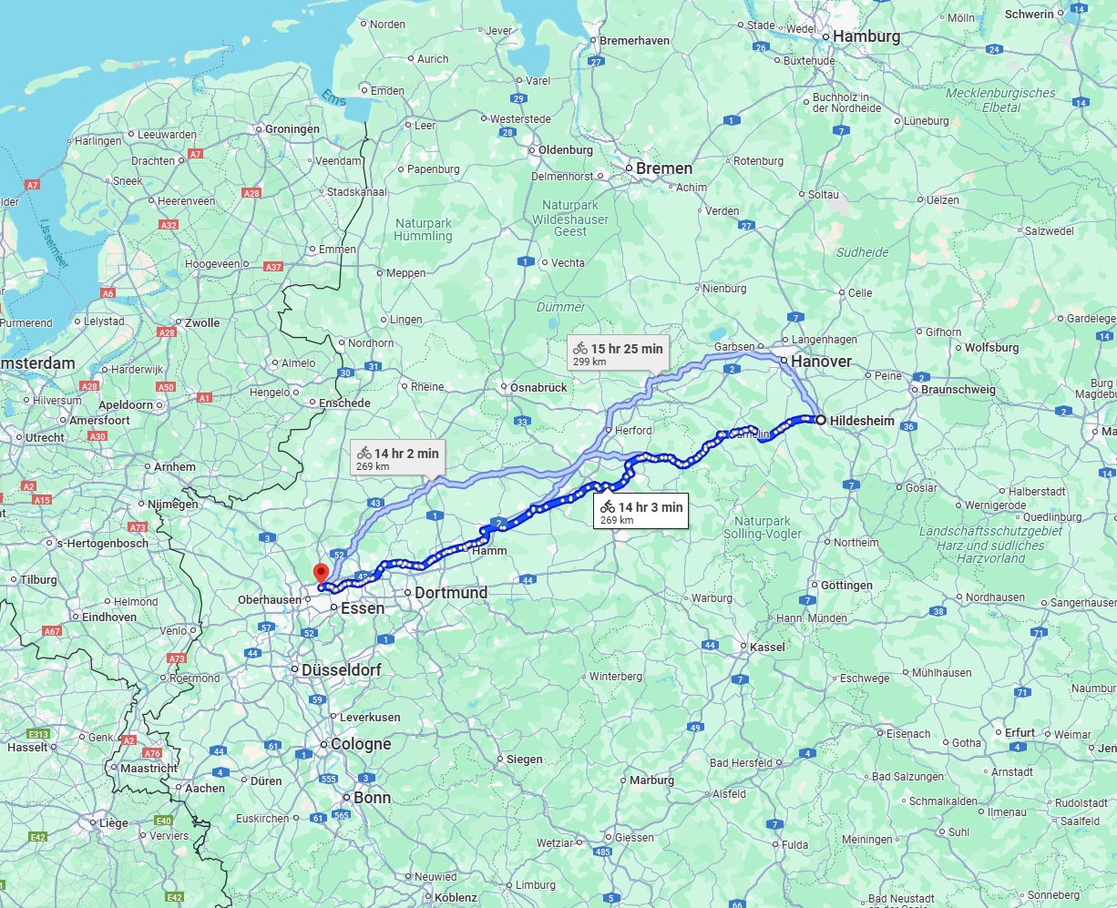 Anreise von Hildesheim Zu Bottrop Über 