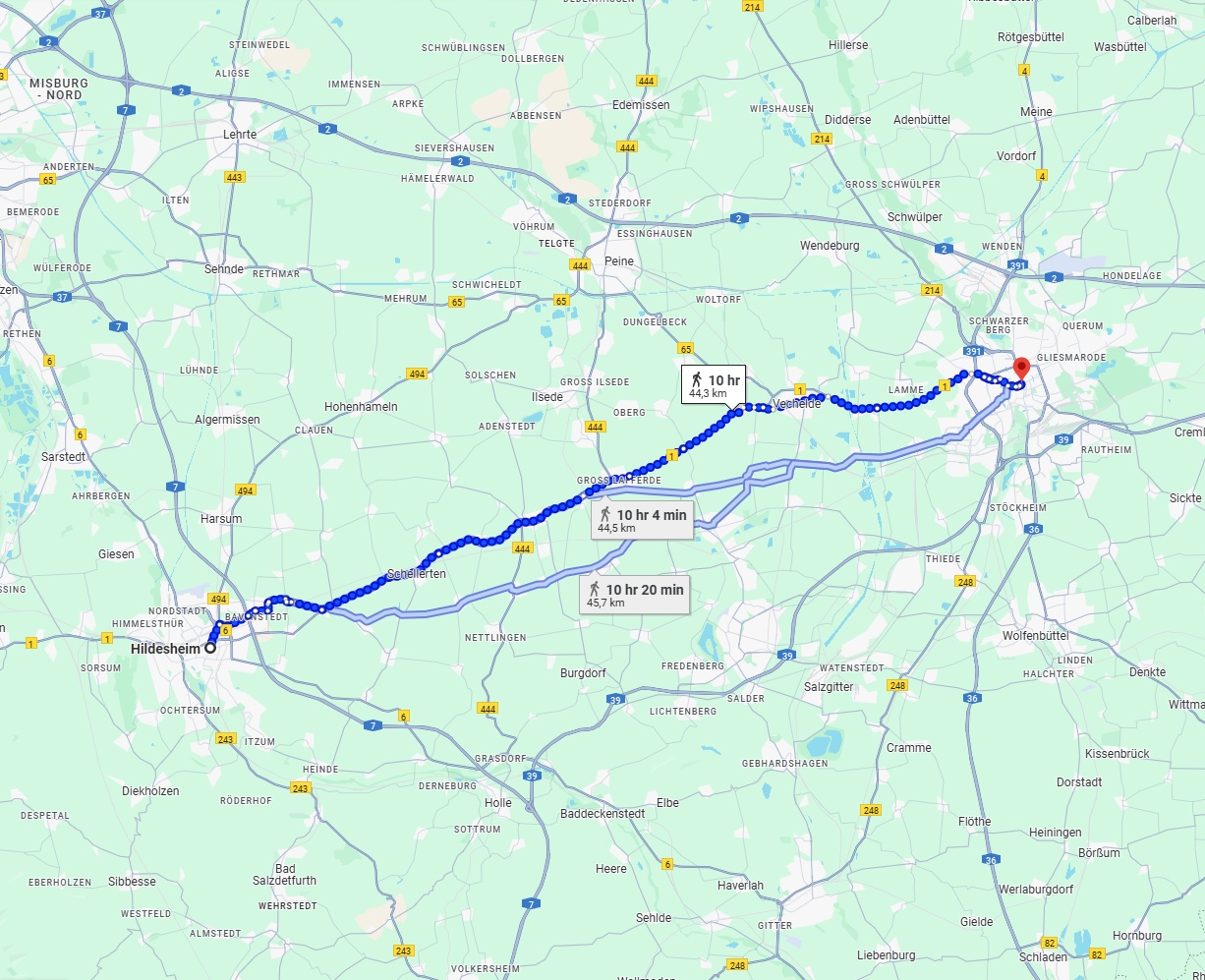Anreise von Hildesheim Zu Braunschweig Über 