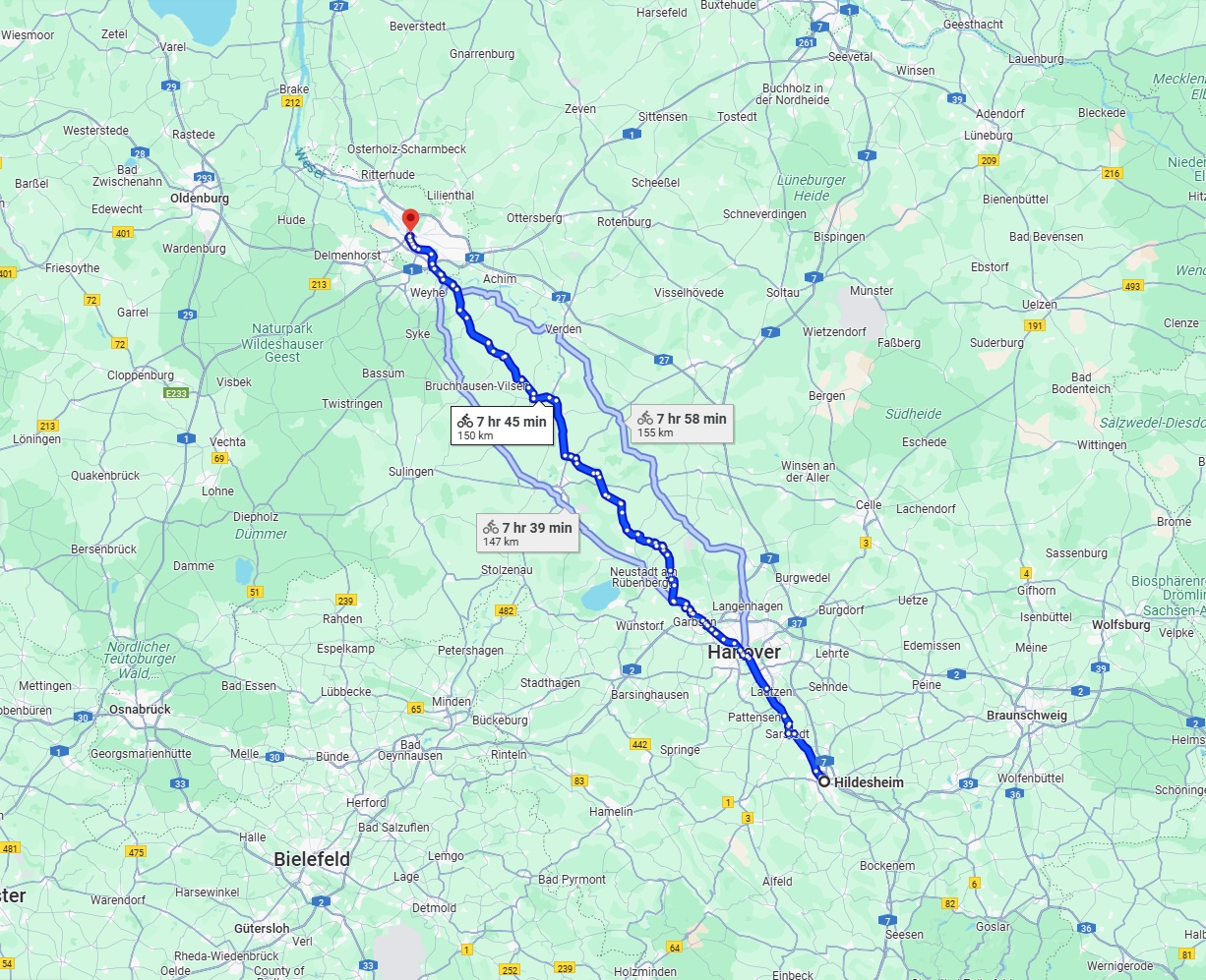 Anreise von Hildesheim Zu Bremen Über 