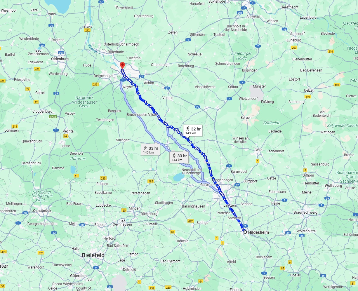 Anreise von Hildesheim Zu Bremen Über 