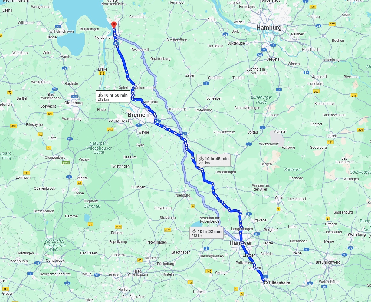Anreise von Hildesheim Zu Bremerhaven Über 