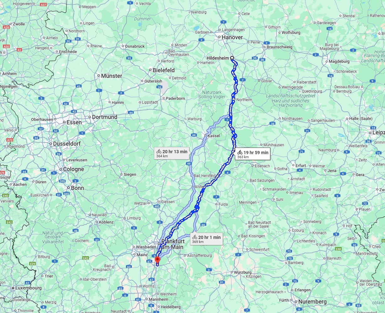 Anreise von Hildesheim Zu Darmstadt Über 