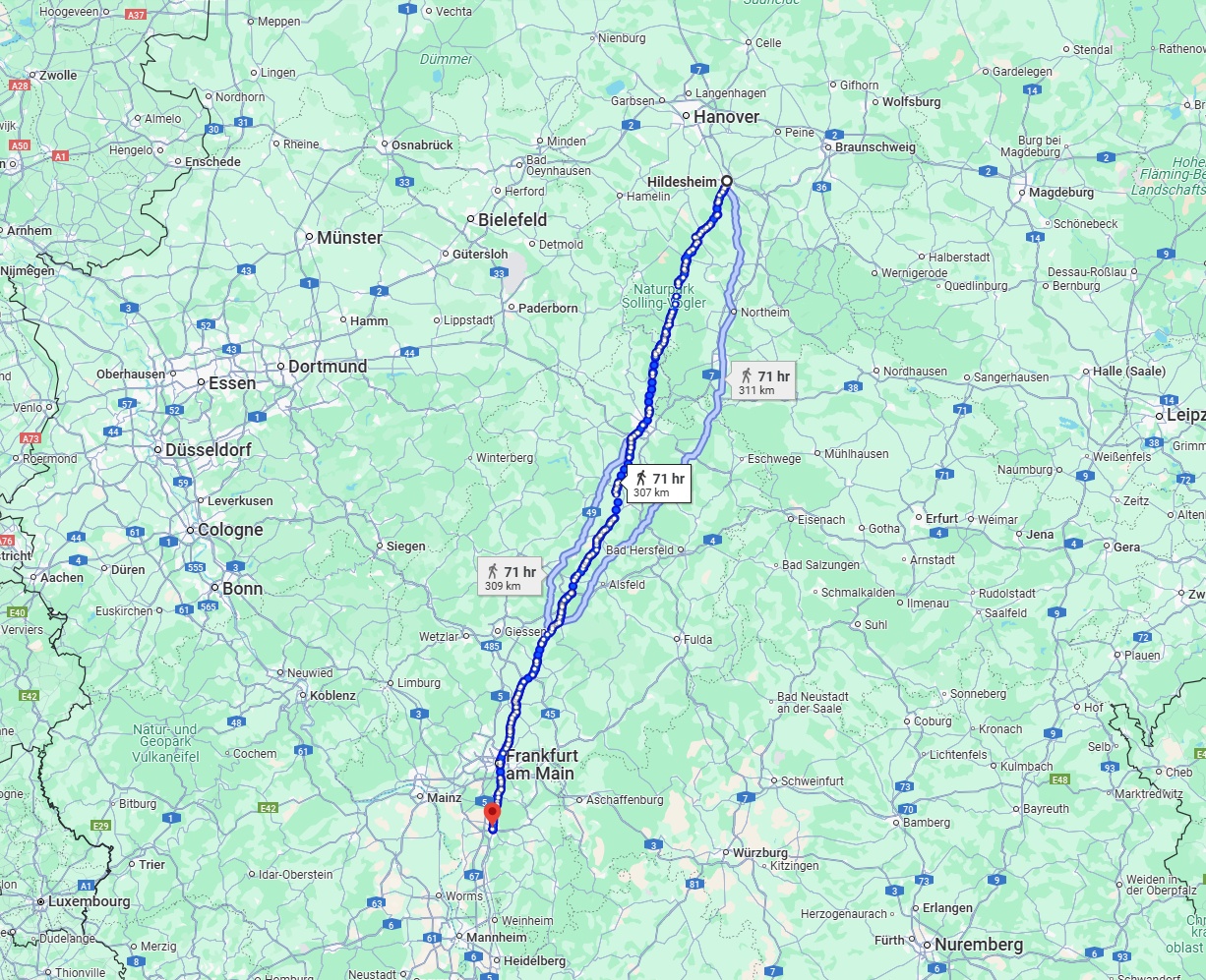 Anreise von Hildesheim Zu Darmstadt Über 