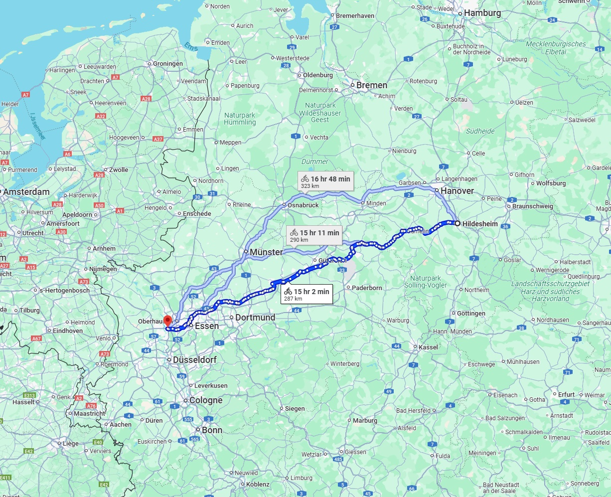 Anreise von Hildesheim Zu Duisburg Über 