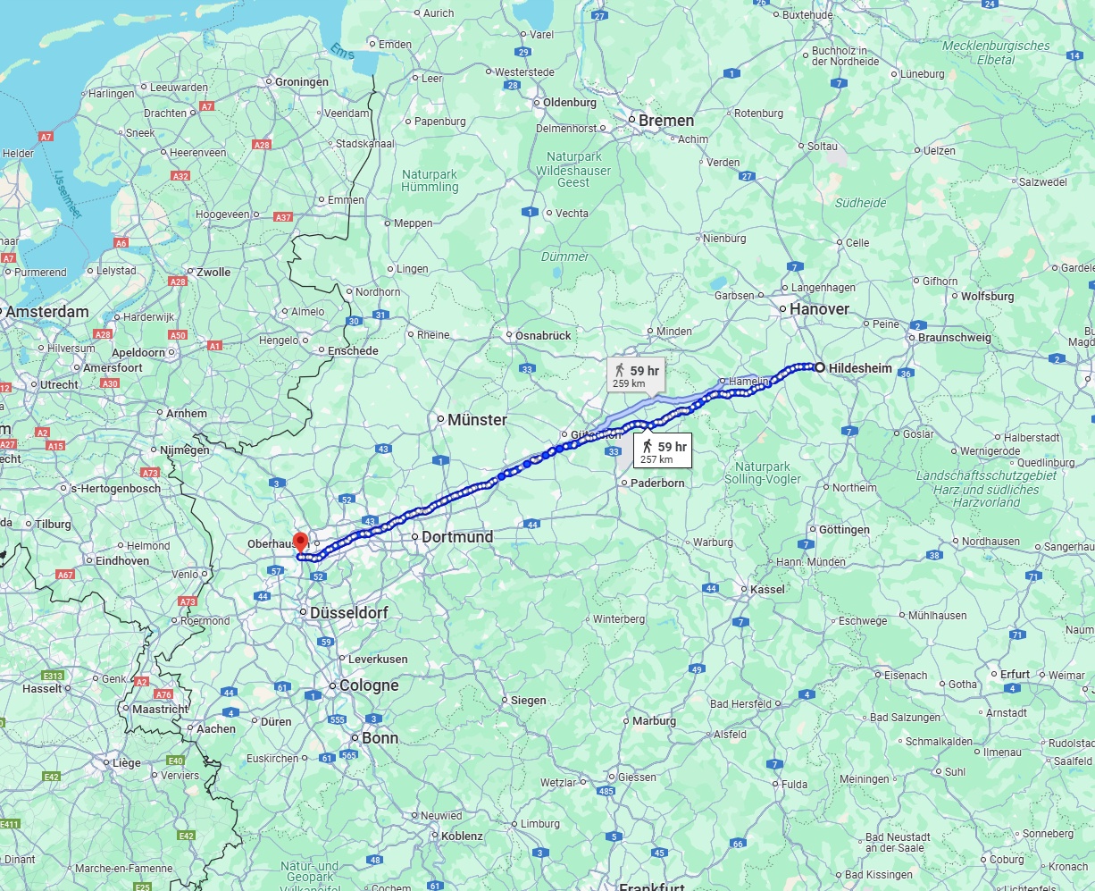 Anreise von Hildesheim Zu Duisburg Über 