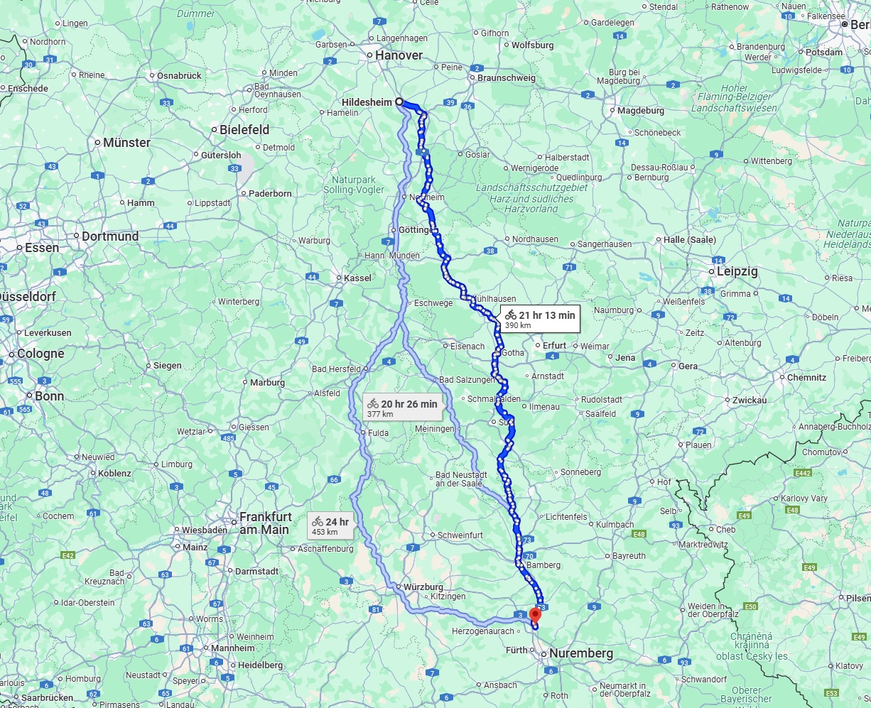 Anreise von Hildesheim Zu Erlangen Über 