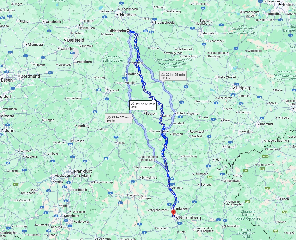 Anreise von Hildesheim Zu Fürth Über 