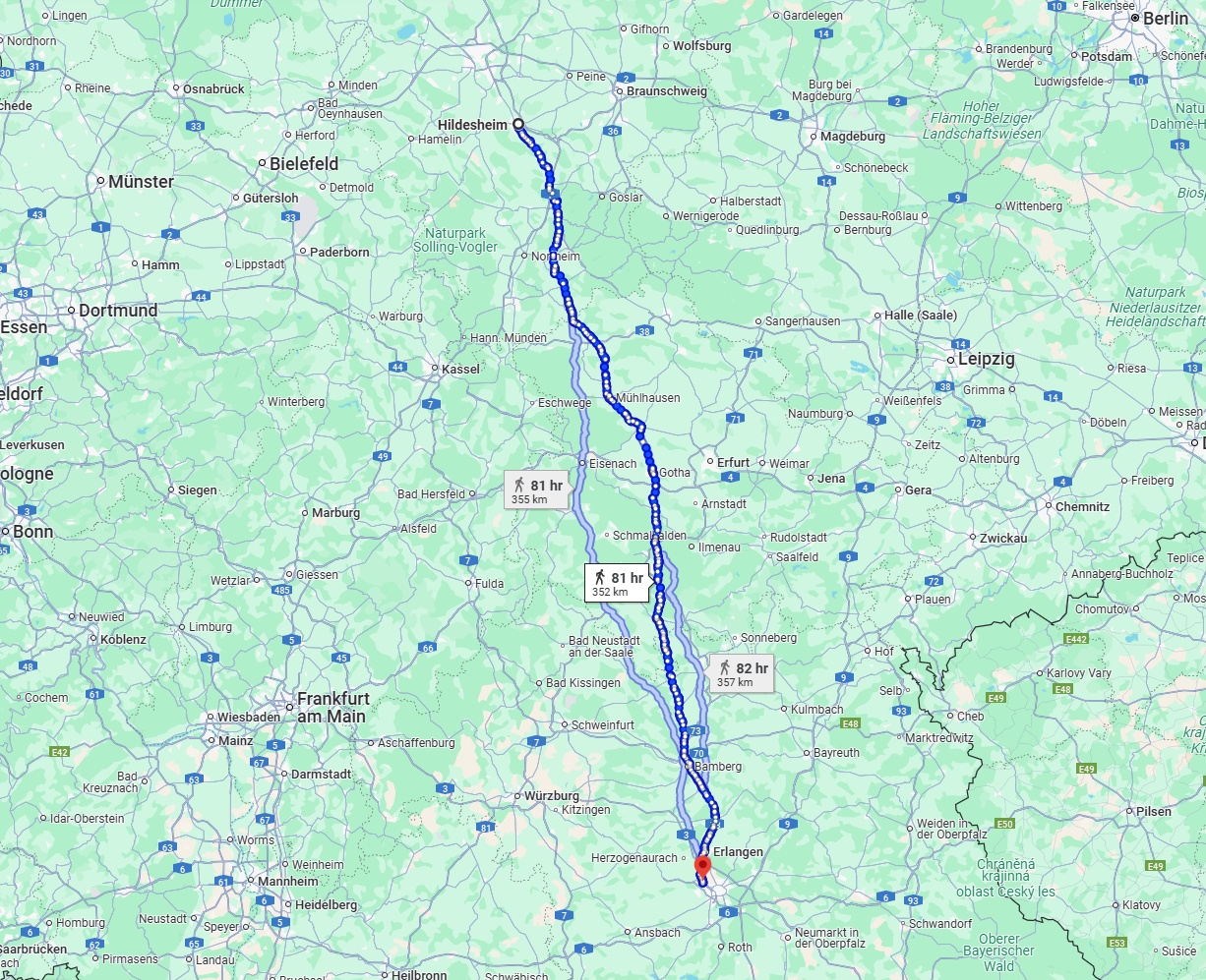 Anreise von Hildesheim Zu Fürth Über 
