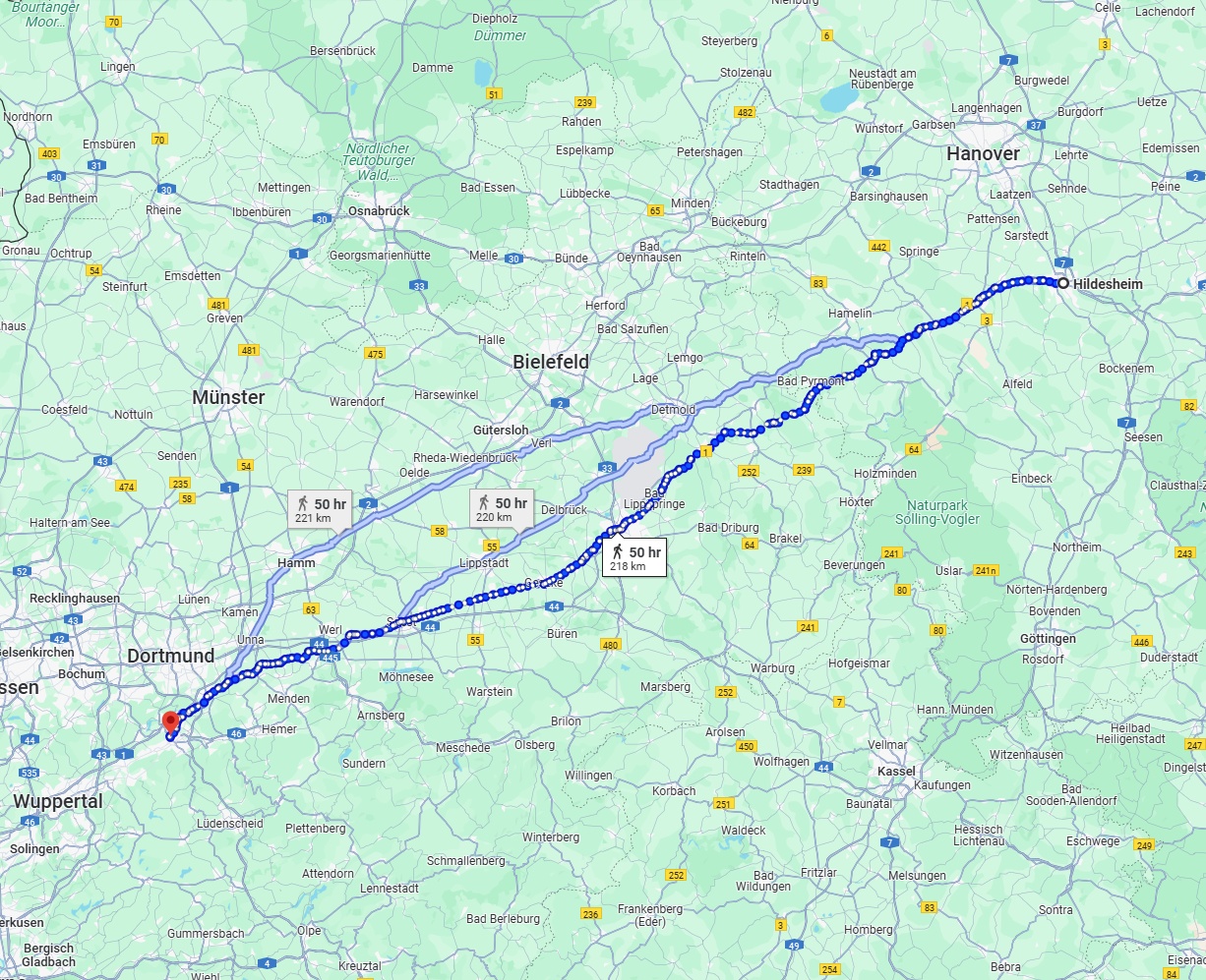 Anreise von Hildesheim Zu Hagen Über 