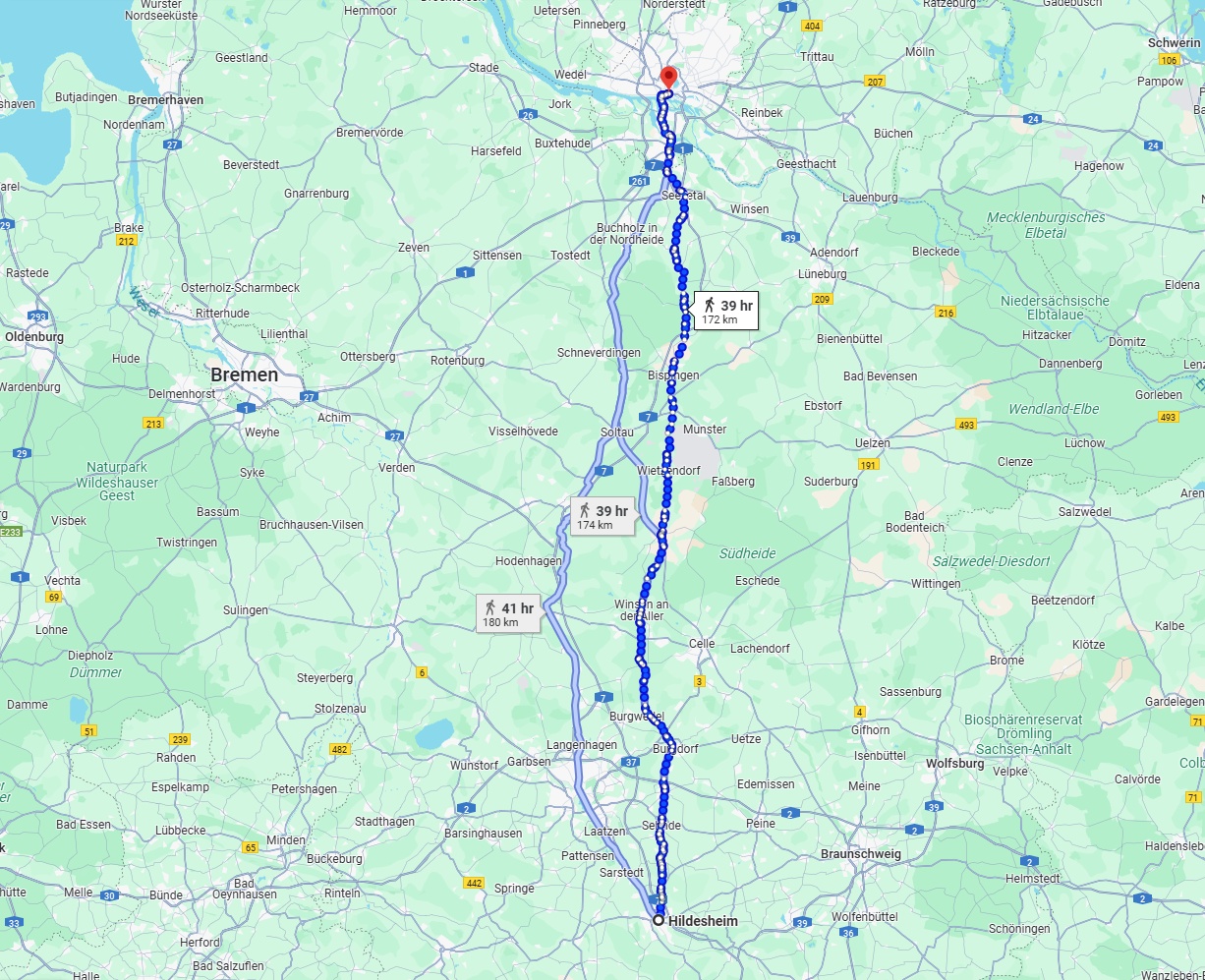 Anreise von Hildesheim Zu Hamburg Über 