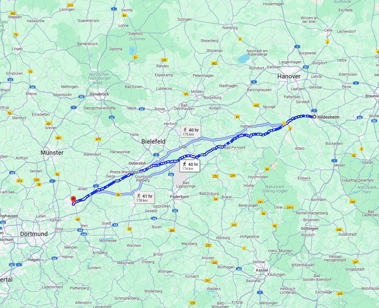Anreise von Hildesheim Zu Hamm Über 