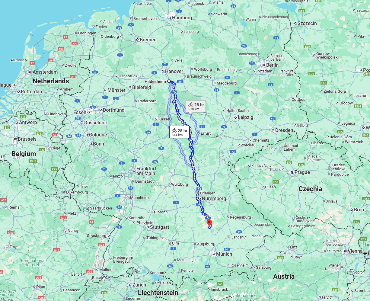 Anreise von Hildesheim Zu Ingolstadt Über 